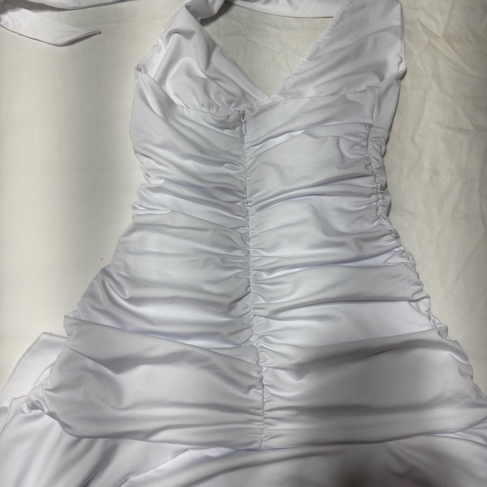 More to Come White Halter Mini Dress - Picture 4 of 5